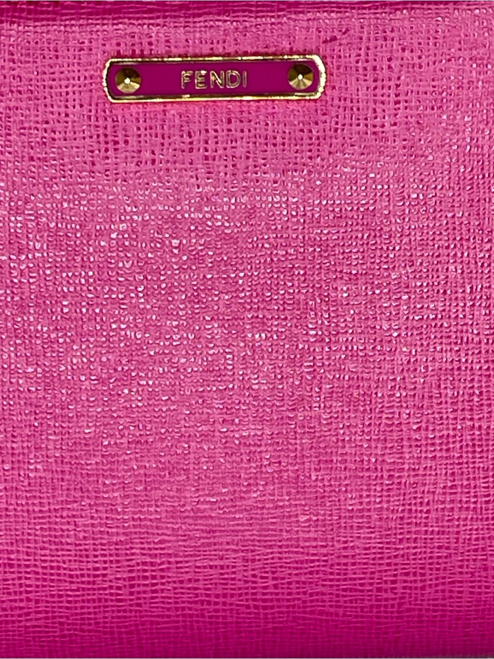 Fendi Pink Saffiano Leather Long Zippy Wallet With Dust Bag - Picture 2 of 16